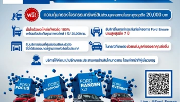 ฟอร์ดยกระดับการบริการหลังการขาย เปิดตัว Ford Ensure ประกันภัยชั้นหนึ่งที่เหนือกว่าให้กับลูกค้าฟอร์ด