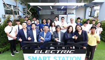 เอ.พี. ฮอนด้า กับ มหาวิทยาลัยเทคโนโลยีพระจอมเกล้าธนบุรี เปิดตัว PCX Electric Smart Station