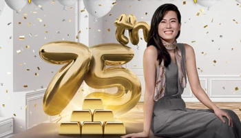 ลุ้นทองกองโต ฉลอง 75 ปี กรุงศรี แจกทองคำแท่งหนัก 12 บาท เพียงสมัครผลิตภัณฑ์ที่ร่วมรายการ