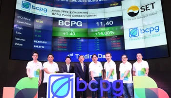 "BCPG" เปิดการซื้อขายหุ้นวันแรกในตลาดหลักทรัพย์แห่งประเทศไทย