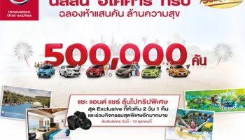 "นิสสัน อีโค คาร์ ทริป ฉลองห้าแสนคัน ล้านความสุข" แชะ แอนด์ แชร์ ลุ้นทริปพิเศษ เที่ยวหัวหินสุด Exclusive