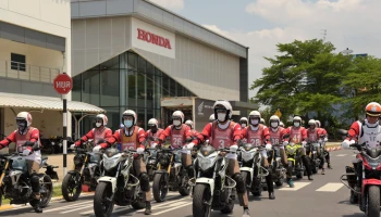 ศูนย์ฝึกขับขี่ปลอดภัยฮอนด้า จัดฝึกสอนยกระดับทักษะขับขี่ให้กับ ตำรวจจราจรโครงการพระราชดำริ