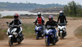 ท่องไปกับ Yamaha Aerox 155 พิสูจน์สมรรถนะทางไกล ลุยสามพันโบก