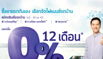 สมัครสินเชื่อรถบ้านวันนี้ - 30 ธ.ค. 60 รับดอกเบี้ย 0% นาน 12 เดือน จาก ธ.เกียรตินาคิน