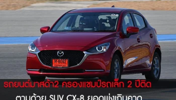 มาสด้า2 ครองแชมป์รถยนต์เล็ก 2 ปีซ้อน ตามด้วย CX-8 รถ SUV ยอดพุ่งเกินคาด