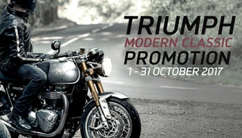 ไทรอัมพ์ มอเตอร์ไซเคิลส์ ส่งโปรฯ แรงต่อเนื่องเอาใจสาวกทุกรุ่น วันนี้ - 31 ต.ค. 60