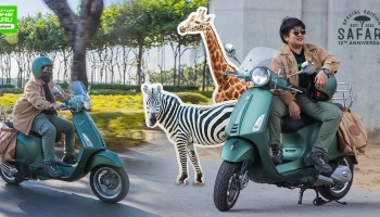 ออกเดินทางล่าแหล่งโอโซนกับ Vespa Primavera S 150 i-Get ABS Safari Special Edition