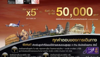 รับเงินคืนสูงสุด 50,000 บาท เมื่อใช้จ่ายในต่างประเทศ สิทธิพิเศษกับบัตรเครดิตยูโอบี