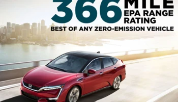 Honda Clarity Fuel Cell วิ่งได้ไกล 366 ไมล์