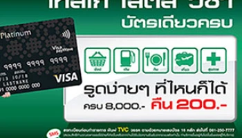 รูดง่ายๆ ที่ไหนก็ได้ ครบ 8,000 คืน 200 กับบัตรเครดิตเทสโก้ โลตัส วีซ่า