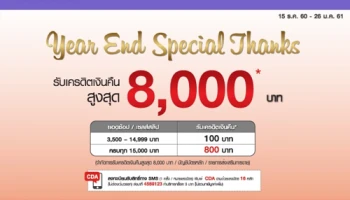 Year End Special Thanks รับเครดิตเงินคืนสูงสุด 8,000 บาท เมื่อช้อปที่ Central และ Zen ผ่านบัตรเครดิตอิออน