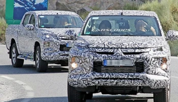 เผยภาพ รถทดสอบ Mitsubishi L200 Triton Facelift 2019 ดีไซน์ด้านหน้าคล้าย Mitsubishi Pajero Sport