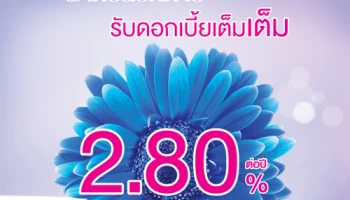 เปิดบัญชีเงินฝากปลอดภาษี 24 เดือน รับดอกเบี้ยเต็มๆ 2.80% ต่อปี จาก ธ.ไทยเครดิตเพื่อรายย่อย