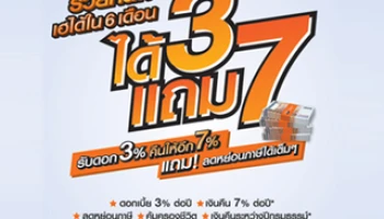 รวยทันใจ เฮได้ใน 6 เดือน กับเงินฝากประจำ 6 เดือน โครงการได้ 3 แถม 7 จาก ธ. ธนชาต