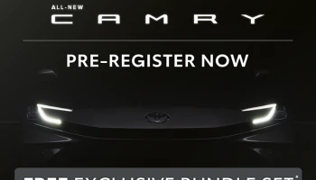เปิดลงทะเบียนจองสิทธิ์ ALL-NEW TOYOTA CAMRY ตั้งแต่วันนี้ ถึง 9 ต.ค. พร้อมรับสิทธิพิเศษ Exclusive Bundle Set มูลค่า 7,500 บาท