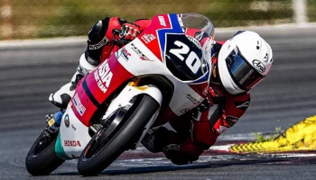 ข้าวกล้อง-จักรีภัทร จากโครงการ ฮอนด้า เรซ ทู เดอะ ดรีม ผ่านสนามสุดหินอย่าง อัลการ์ฟ อินเตอร์เนชั่นแนล เซอร์กิต ในจูเนียร์จีพี สนาม 4 ที่ โปรตุเกส