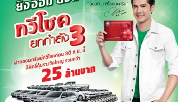 ยิ่งออม ยิ่งดี ทวีโชคยกกำลัง 3 ฝากออมทรัพย์ทวีโชค กับ ธ.ก.ส. วันนี้ มีสิทธิ์ลุ้นรางวัลใหญ่ รวมกว่า 25 ล้านบาท