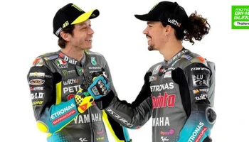 Petronas Yamaha SRT เปิดตัว 2 นักแข่ง รอสซี่ ควง มอร์บิเดลลี ลุยศึกโมโตจีพี 2021