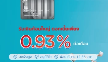 รับเงินก้อน ผ่อนเป็นงวด เงินกู้ดอกเบี้ยต่ำ ดอกเบาๆ เพียง 0.93% ต่อเดือน กับ KTC PROUD