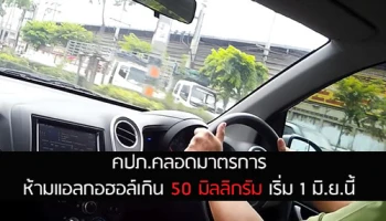 คปภ.คลอดมาตรการห้ามแอลกอฮอล์เกิน 50 มิลลิกรัม เริ่ม 1 มิ.ย.นี้