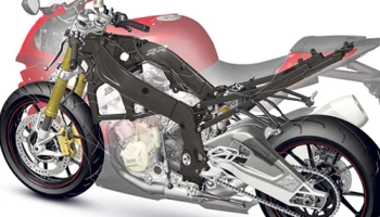 BMW นำเทคโนโลยีคาร์บอนไฟเบอร์ มาผลิตเฟรมมอเตอร์ไซค์