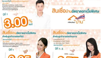 สินเชื่อบ้าน อัตราดอกเบี้ยพิเศษ ไตรมาส 3 ปี 2559 จาก ธอส. ดอกเบี้ยต่ำ ผ่อนชำระสบายๆ สูงสุด 30 ปี