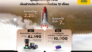 บัญชี ทีทีบี เงินฝากประจำดอกเบี้ยด่วน 12 เดือน ที่ปรับดอกเบี้ยให้สูงขึ้นอีก รับดอกเบี้ยสูงถึง 2.25% ต่อปี พร้อมรับของขวัญสุดพิเศษ 2 ต่อ