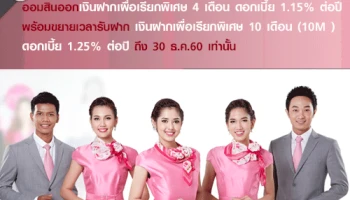 ออมสิน ออกเงินฝากเผื่อเรียกพิเศษ 4 เดือน ดอกเบี้ย 1.15% ต่อปี