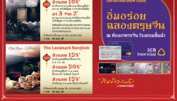 อิ่มอร่อยพร้อมครอบครัว เทศกาลตรุษจีน ลดสูงสุด 50% ที่โรงแรมชั้นนำ กับบัตรเครดิต SCB (SCB Credit Card Promotion: Up to 50% Discounts for Leading Chinese Restaurants during Chinese New Year 2016)