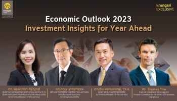 กรุงศรี เอ็กซ์คลูซีฟ เปิดมุมมองการลงทุนปี 66 ชี้ตลาดหุ้นโลกยังคงผันผวน แนะจัดพอร์ตกระจายความเสี่ยง ชูลงทุนในตราสารหนี้ พร้อมจับตาหุ้นจีนหลังเปิดประเทศ