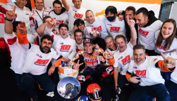 มาร์เกซ ฉลองโพเดียมครั้งที่ 100 ในโมโตจีพี ส่งสัญญาณพาฮอนด้ากลับสู่ความยิ่งใหญ่