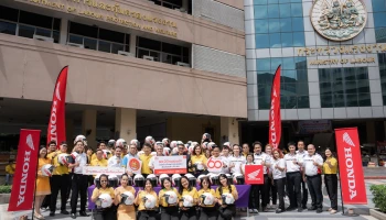 Honda มอบหมวกกันน็อกให้กระทรวงแรงงาน หนุนแรงงานขับขี่ปลอดภัย สานต่อภารกิจใหญ่ส่งมอบ 60,000 ใบ ในวาระครบรอบ 60 ปี