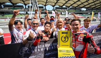 ทัพนักแข่ง ฮอนด้า เรซซิ่ง ไทยแลนด์ เก็บแต้มต่อเนื่อง ศึกเอเชีย โร้ด เรซซิ่ง สนาม 2 ที่มาเลเซีย