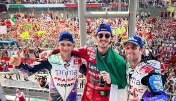 Ducati พาเหรดคว้าชัยใน ItalianGP หลัง Bagnaia คว้าชัย ด้าน Martin และ Zarco คู่ทีมเมท Prima Pramac ก็ควงคู่กันขึ้นโพเดี้ยม