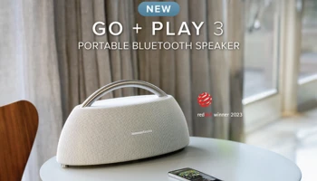 NEW!! HARMAN KARDON GO + PLAY 3 ลำโพง BLUETOOTH ดีไซน์หรูหราเฉพาะตัว ด้วยวัสดุรีไซเคิลสุดพรีเมียม การันตีด้วยรางวัล REDDOT WINNER 2023