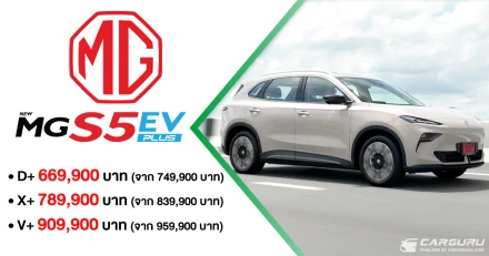 NEW MG S5 EV PLUS ปรับกลยุทธ์ ชู 4 จุดเด่นสำคัญ "ใหญ่-เย็น-ยาว-เยอะ" ด้วย 3 รุ่นย่อยกับราคาพิเศษเริ่มต้น 669,900 บาท พร้อม LIFETIME WARRANTY