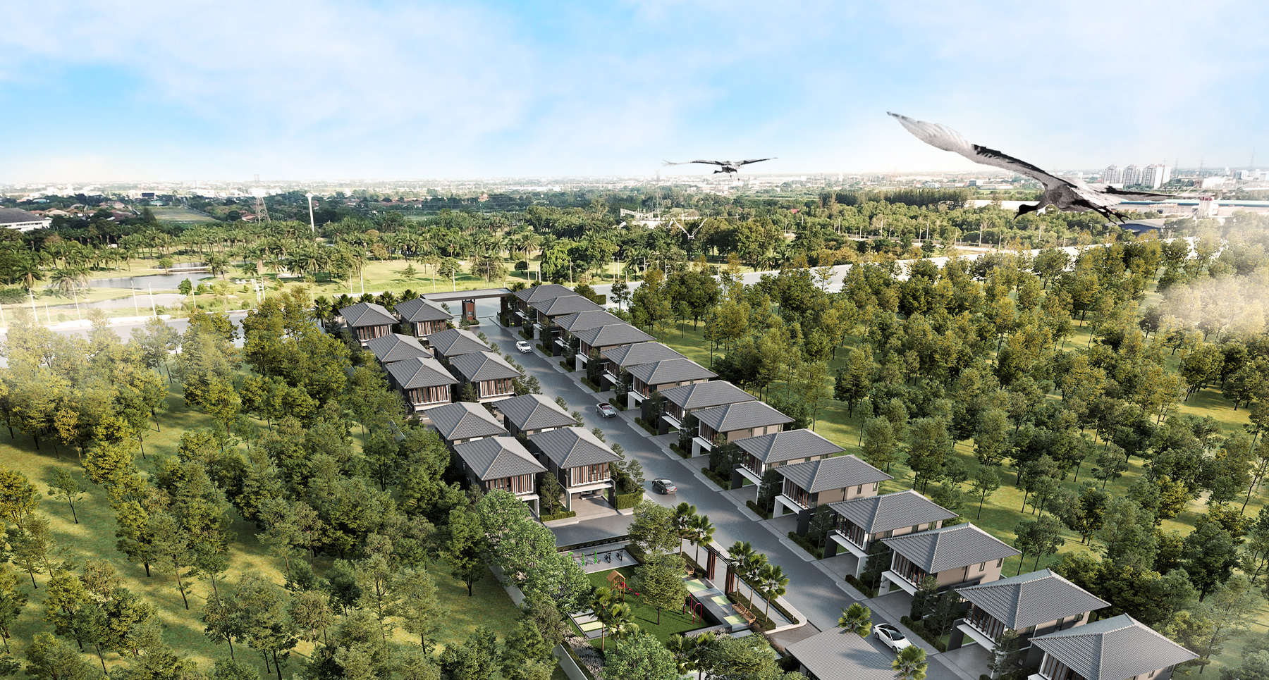 รูปภาพ เอ็น ซี ออน กรีน ปาล์ม พาร์ค วงแหวน-ลำลูกกา (NC On Green Palm Park Expressway-Lumlukka)