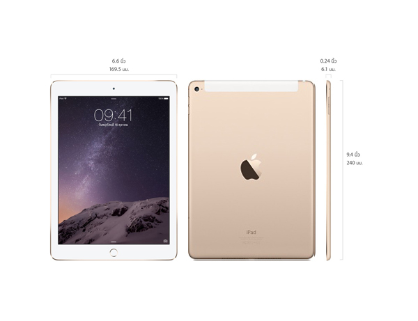 รูปภาพ แอปเปิล APPLE-iPad Air 2 WiFi + Cellular 16GB