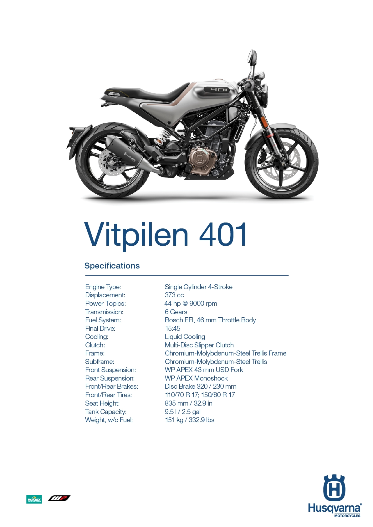 รูปภาพ ฮุสวาน่า Husqvarna Naked Vitpilen 401 ปี 2021