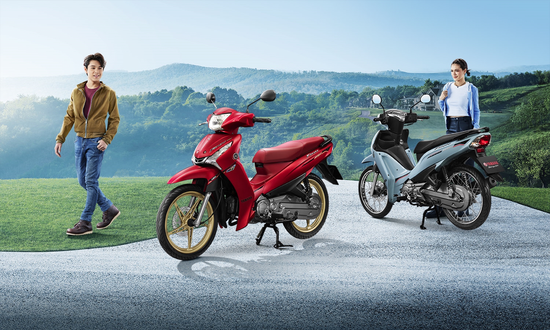 รูปภาพ ยามาฮ่า Yamaha FINN ล้อซี่ลวด สตาร์ทมือ ดรัมเบรก ปี 2023