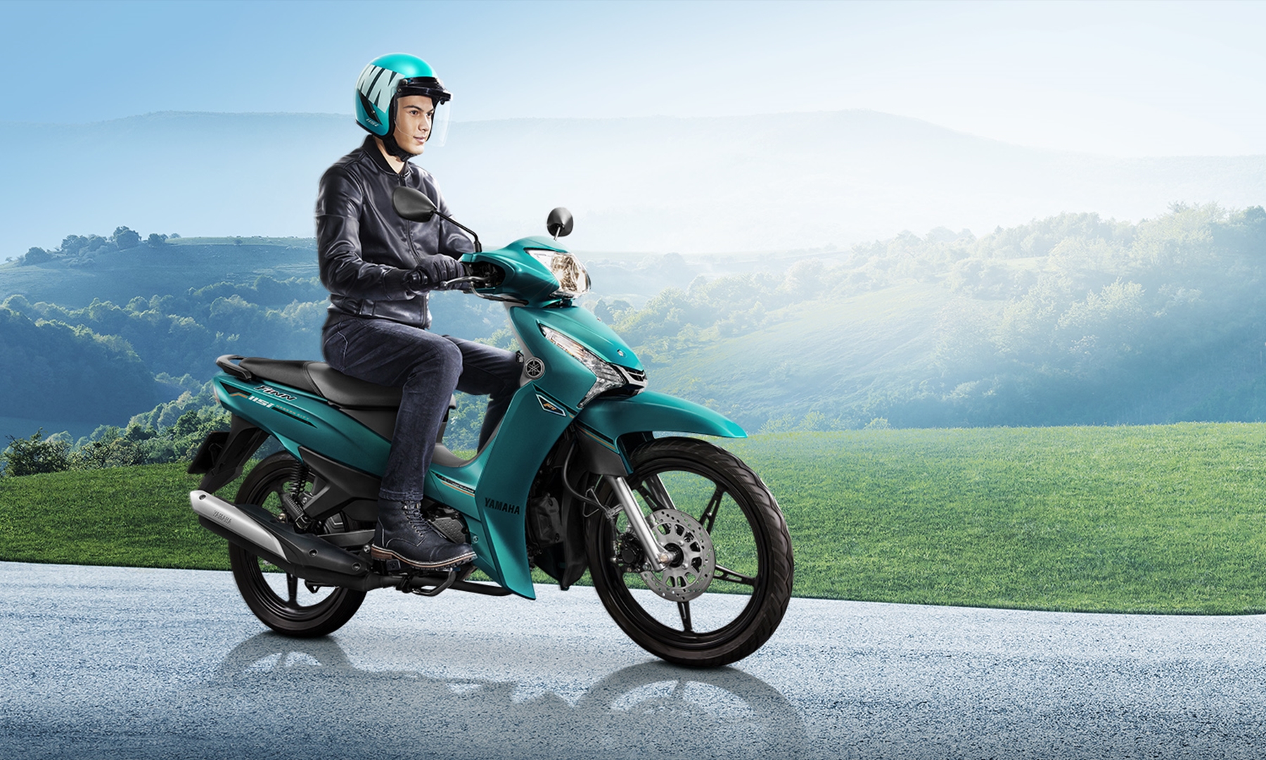 รูปภาพ ยามาฮ่า Yamaha FINN ล้อซี่ลวด สตาร์ทมือ ดรัมเบรก ปี 2023