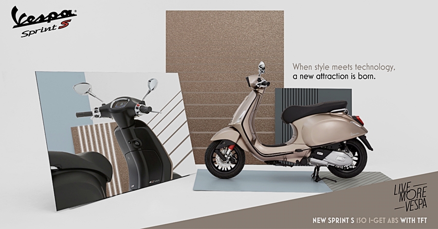 รูปภาพ เวสป้า Vespa Sprint S 150 i-Get ABS (TFT) Bronzo Antico ปี 2021