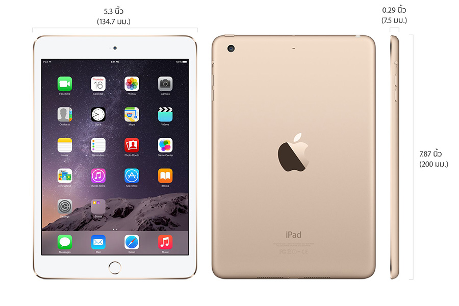 รูปภาพ แอปเปิล APPLE-iPad Mini 3 WiFi 16GB