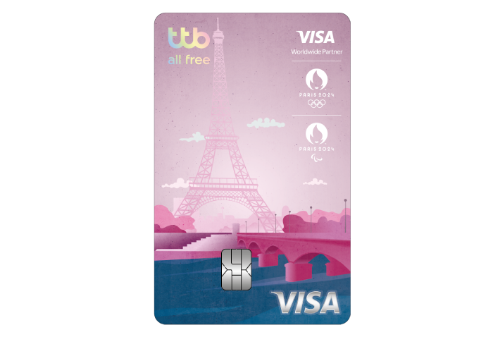 รูปภาพ บัตรเดบิตวีซ่า ttb all free Olympic Games Paris 2024-ธนาคารทหารไทยธนชาต (TTB)