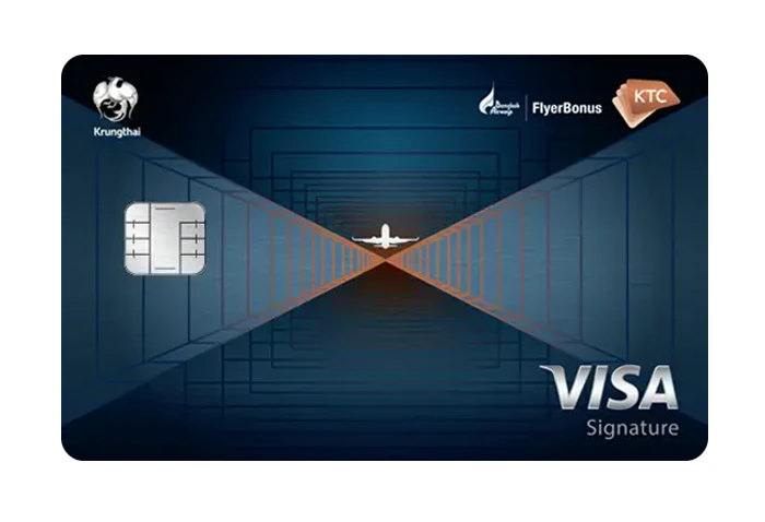 รูปภาพ บัตรเครดิต KTC X - BANGKOK AIRWAYS VISA SIGNATURE-บัตรกรุงไทย (KTC)