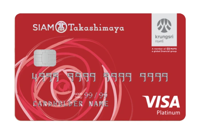 รูปภาพ บัตรเครดิต สยาม ทาคาชิมายะ วีซ่า (Siam Takashimaya Visa Platinum Credit Card)-บัตรกรุงศรีอยุธยา (Krungsri)