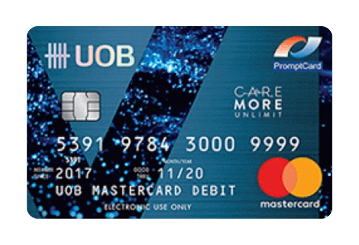 รูปภาพ บัตรเดบิต ยูโอบี วีแคร์ มอร์ อันลิมิต (UOB Vcare More Unlimit Debit Card)-ธนาคารยูโอบี (UOB)
