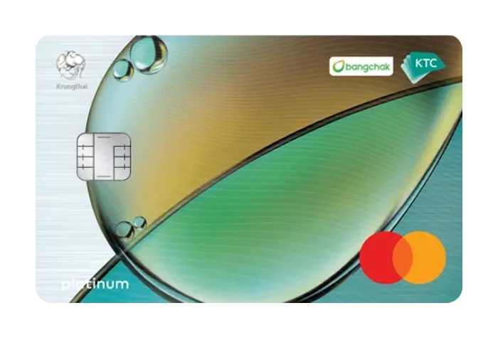 รูปภาพ บัตรเครดิต KTC - BANGCHAK PLATINUM MASTERCARD-บัตรกรุงไทย (KTC)