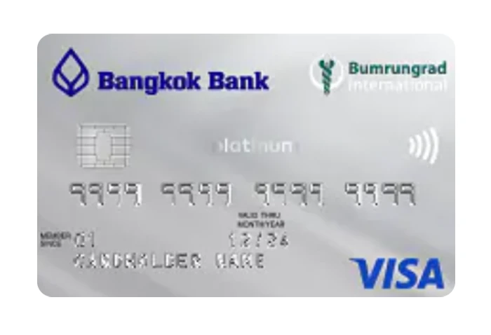 รูปภาพ บัตรเครดิตแพลทินัม โรงพยาบาลบำรุงราษฎร์ ธนาคารกรุงเทพ (Bangkok Bank Platinum Bumrungrad Hospital Credit Card)-ธนาคารกรุงเทพ (BBL)